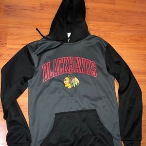 A Chicago Blackhawks Pullover Hoodie.
